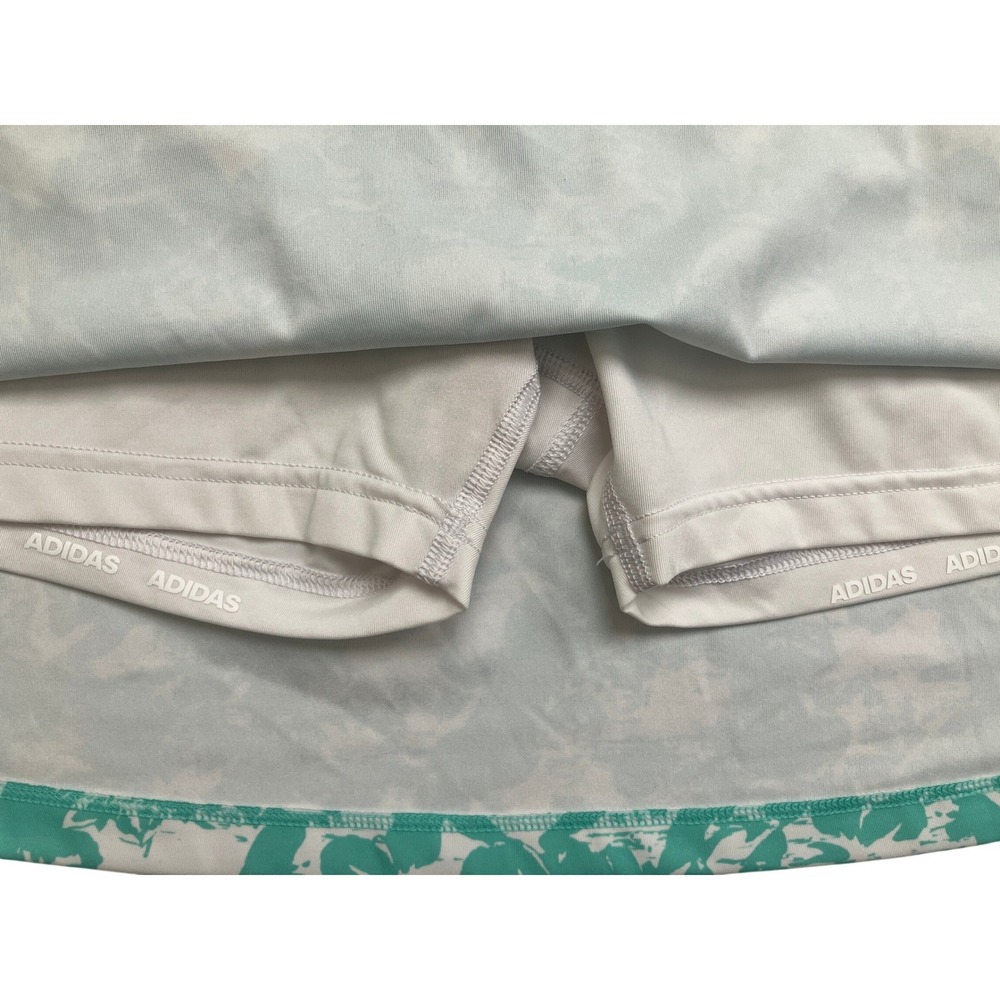 Adidas Women Teal White Abstract Floral Primegreen Golf Skort Size Medium - Picture 6 of 7